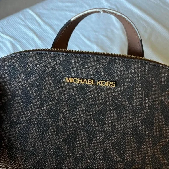 Michael Kors Signature Brown Backpack - Picture 2 of 9